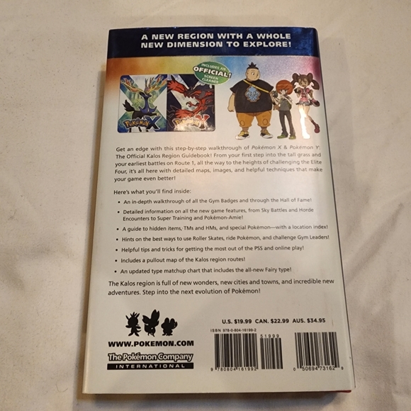 New Pokemon X & Y The Offical Kalos Region Hardcover Guidebook Nintendo 3DS - Picture 2 of 2